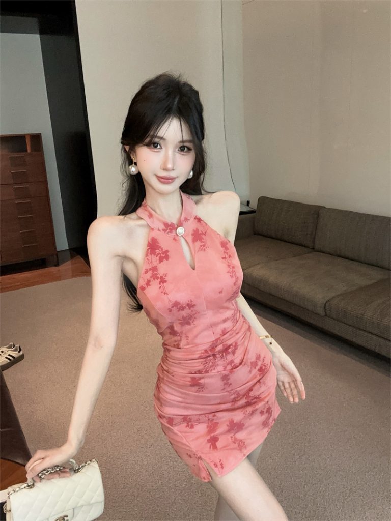 Sexy New Chinese Style Modified Qipao Bodycon Dress Summer Sleeveless Mesh