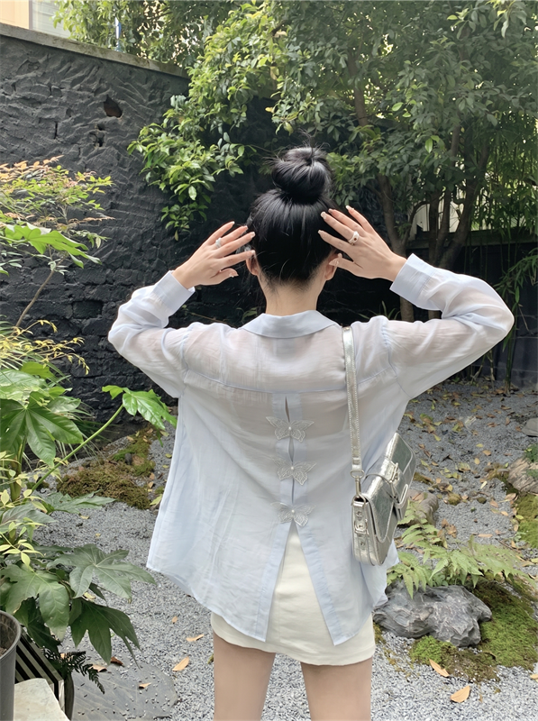 Women's UV Protection Bow Back Shirt Summer Lightweight Loose Fit