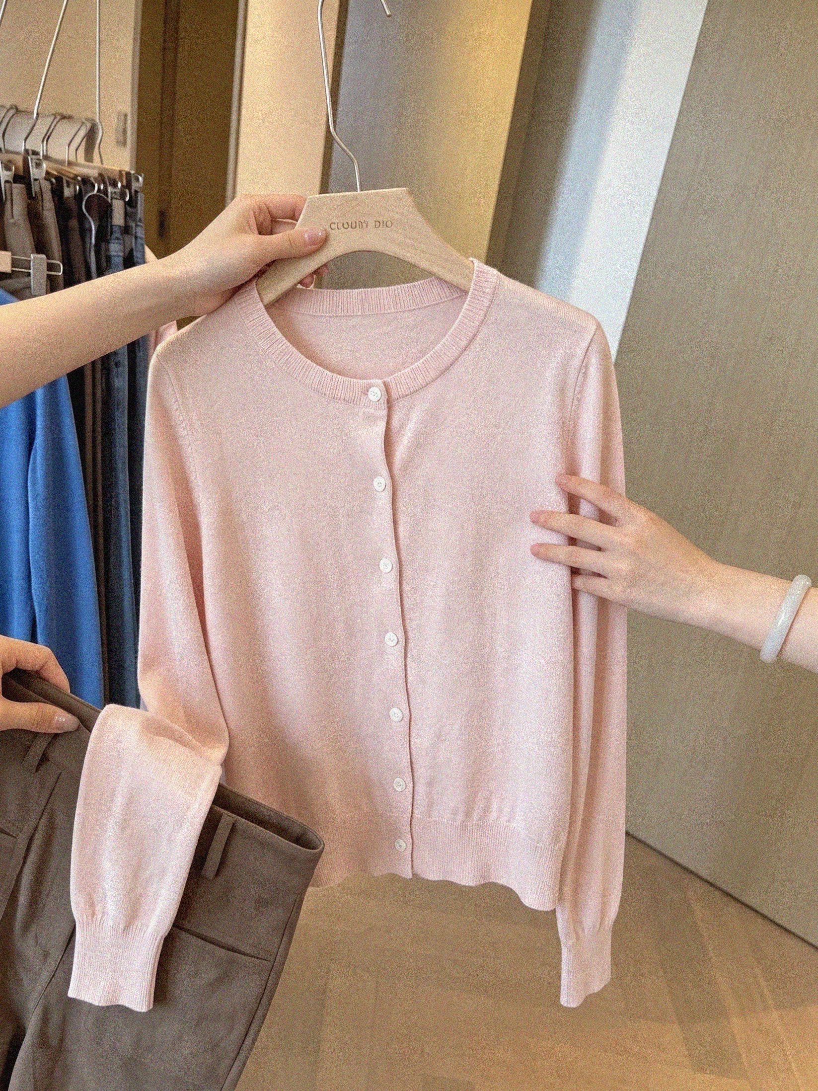 Women's Round Neck Button Knit Cardigan Loose Casual Versatile Outerwear - Image 2