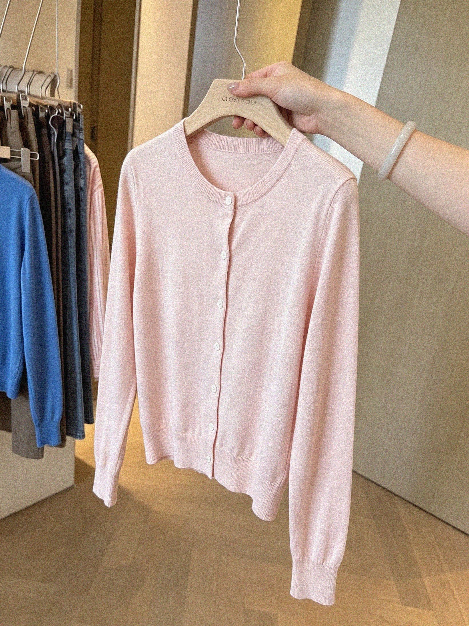 Women's Round Neck Button Knit Cardigan Loose Casual Versatile Outerwear - Image 3