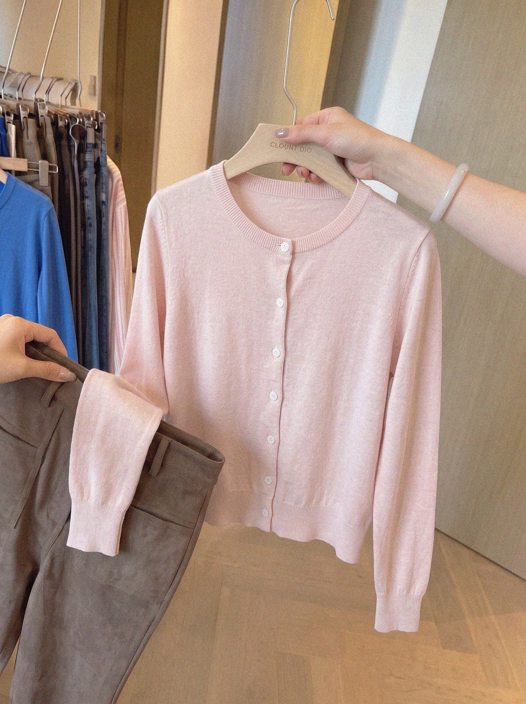 Women's Round Neck Button Knit Cardigan Loose Casual Versatile Outerwear