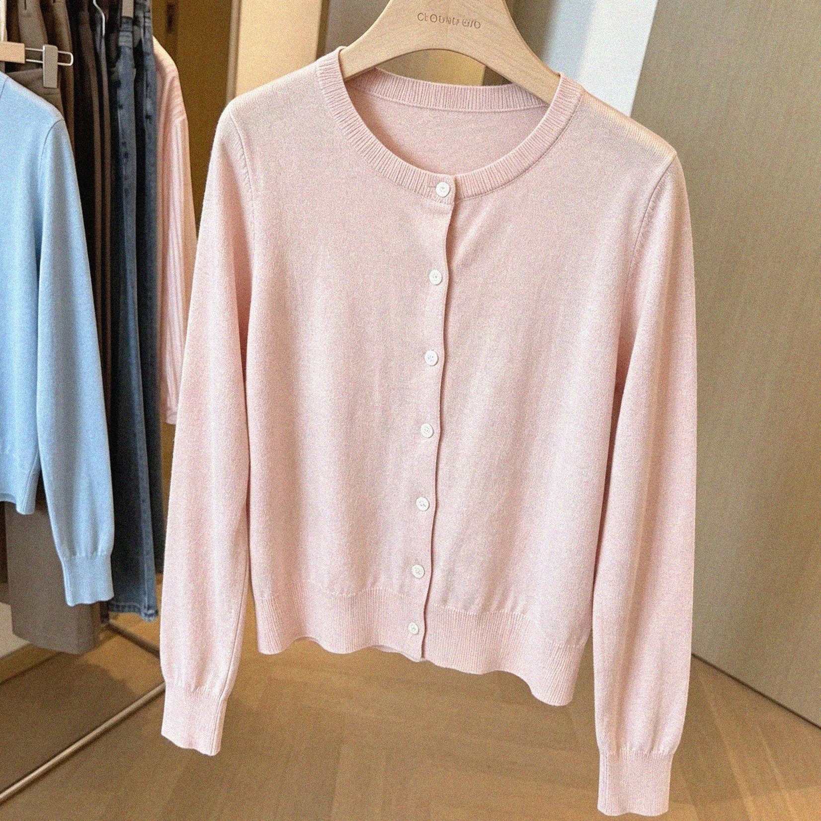 Women's Round Neck Button Knit Cardigan Loose Casual Versatile Outerwear - Image 5